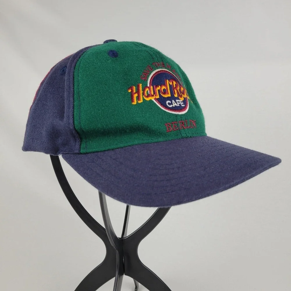 Vintage Hard‎ Rock Cafe Berlin Snapback Hat Multicolor Baseball Cap OSFA